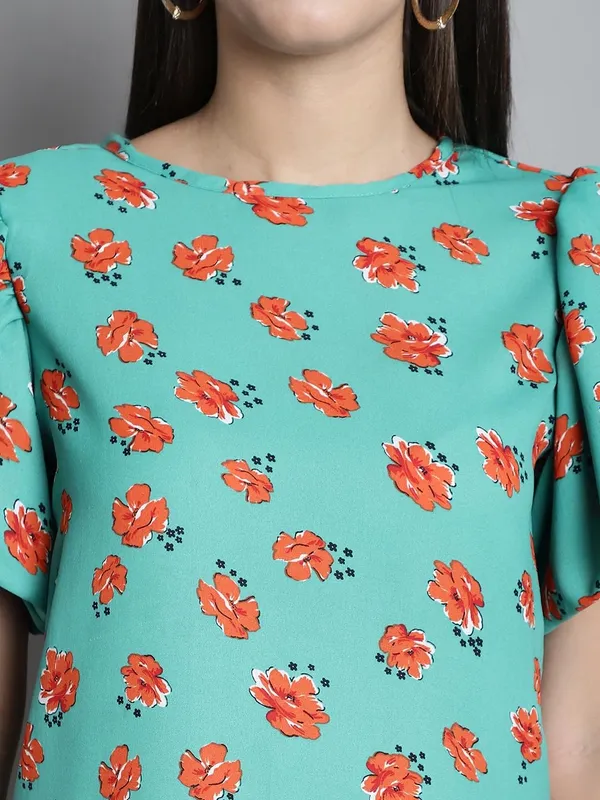 Green_Polyester_Top_For_Women