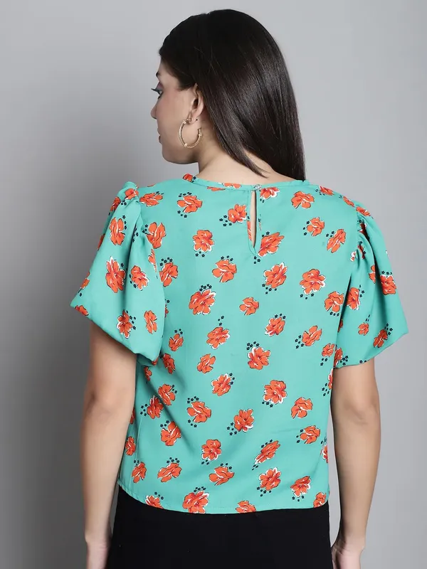 Green_Polyester_Top_For_Women