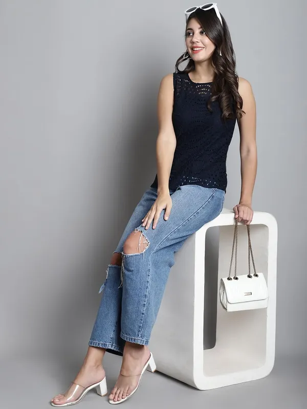 Dressitude-Navy_Blue-Top
