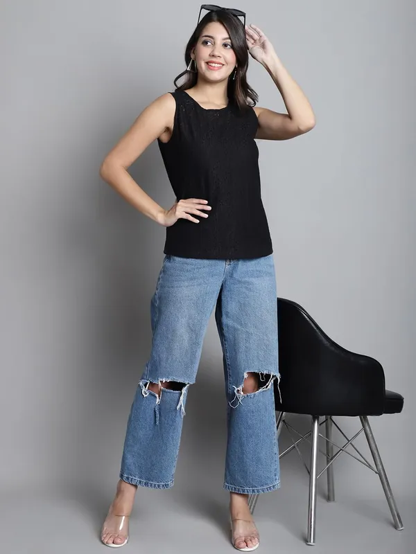 Black_Cotton_Top_For_Women