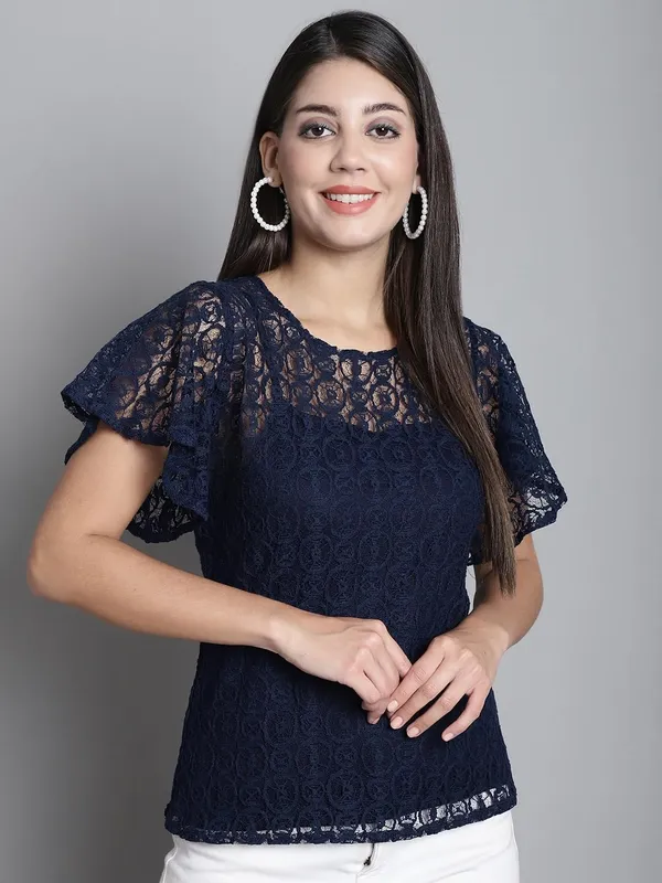 Navy_Blue_Cotton_Top_For_Women