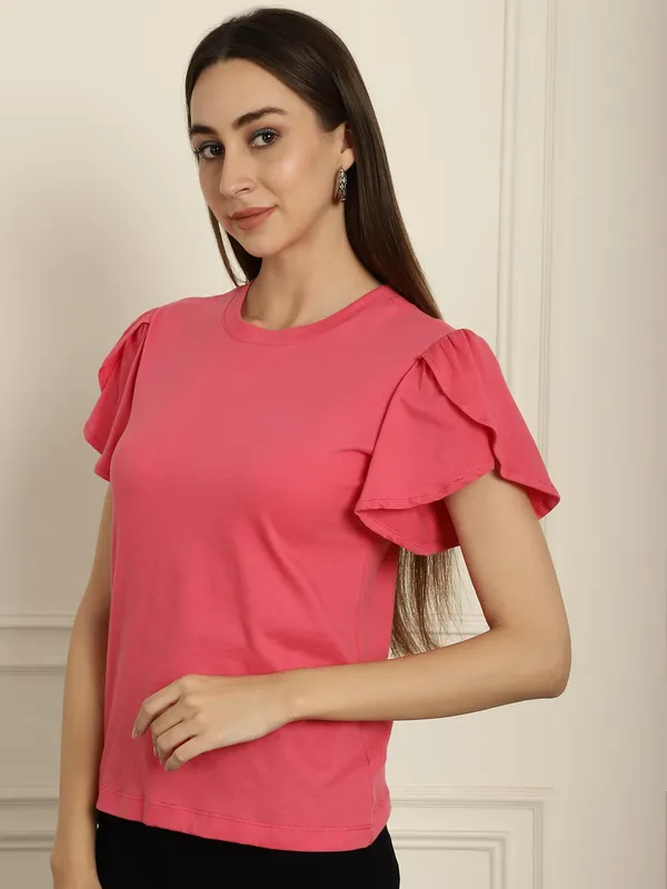 Pink_Hosiery_Top_For_Women