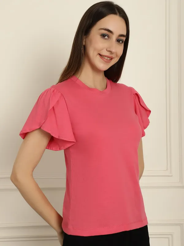 Pink_Hosiery_Top_For_Women