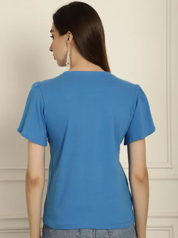 Blue_Hosiery_Top_For_Women