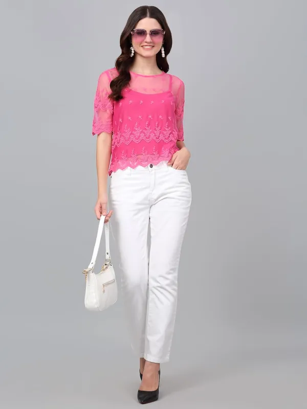 Dressitude-Fuchia_Pink-Top
