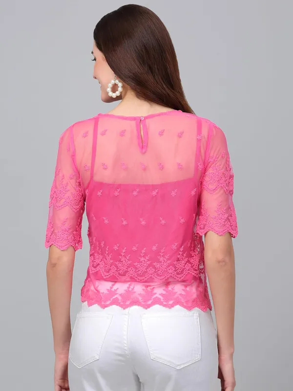 Fuchsia_Pink_Cotton_Top_For_Women