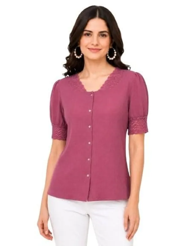 Pink_Cotton_Blend_Top_For_Women