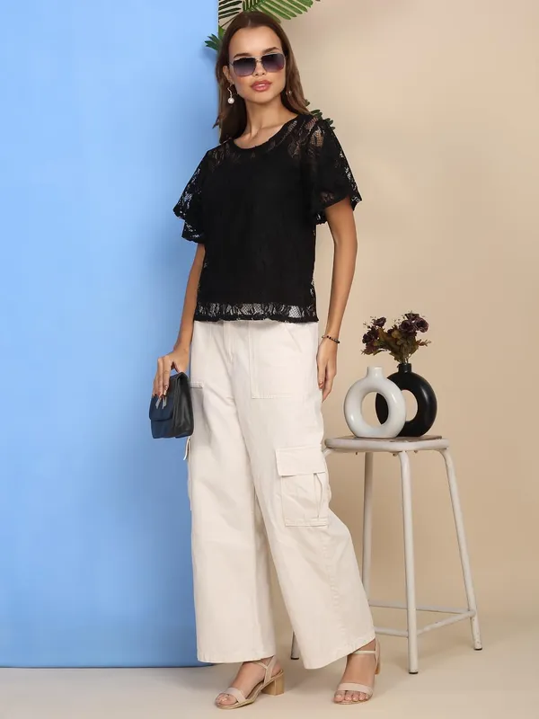 Black_Poly_Cotton_Top_For_Women