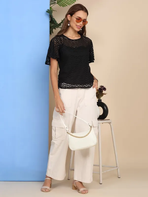 Black_Poly_Cotton_Top_For_Women