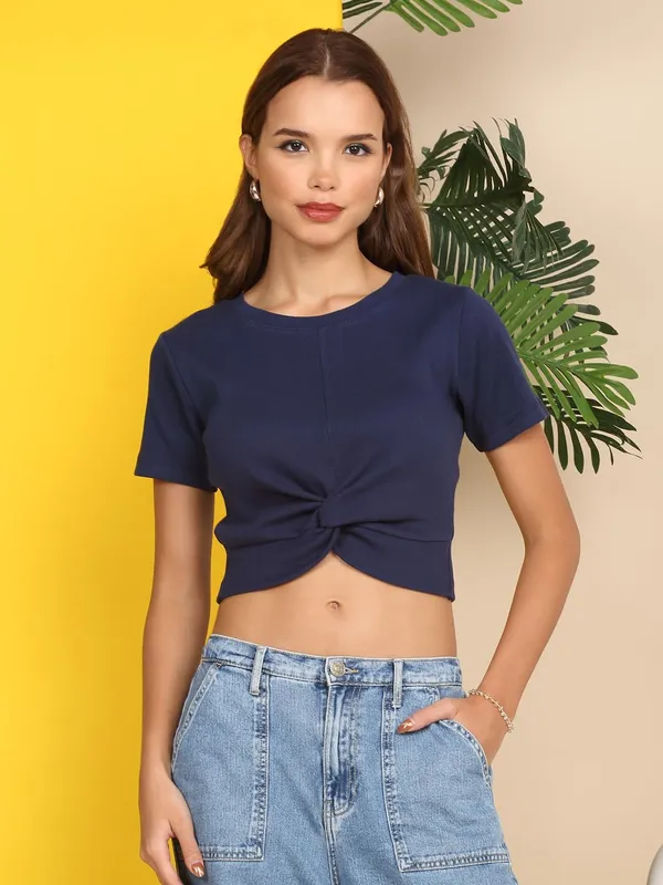 Blue_Cotton_Top_For_Women