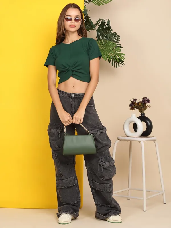 Green_Cotton_Top_For_Women