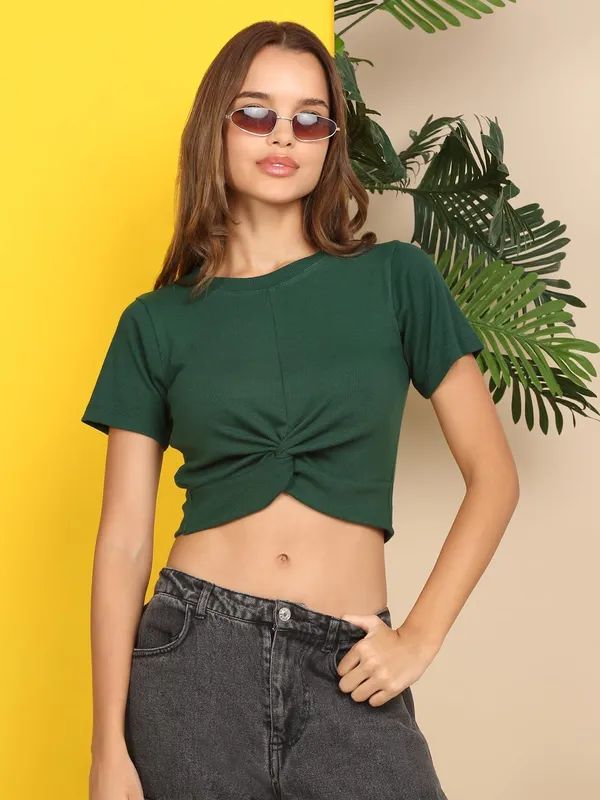 Green_Cotton_Top_For_Women