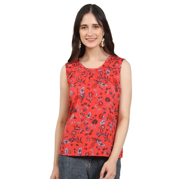 Multicolor_Poly_Cotton_Top_For_Women
