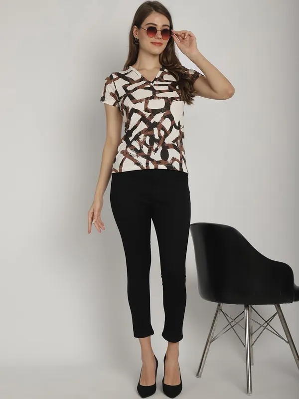Dressitude-Cream-T-Shirt