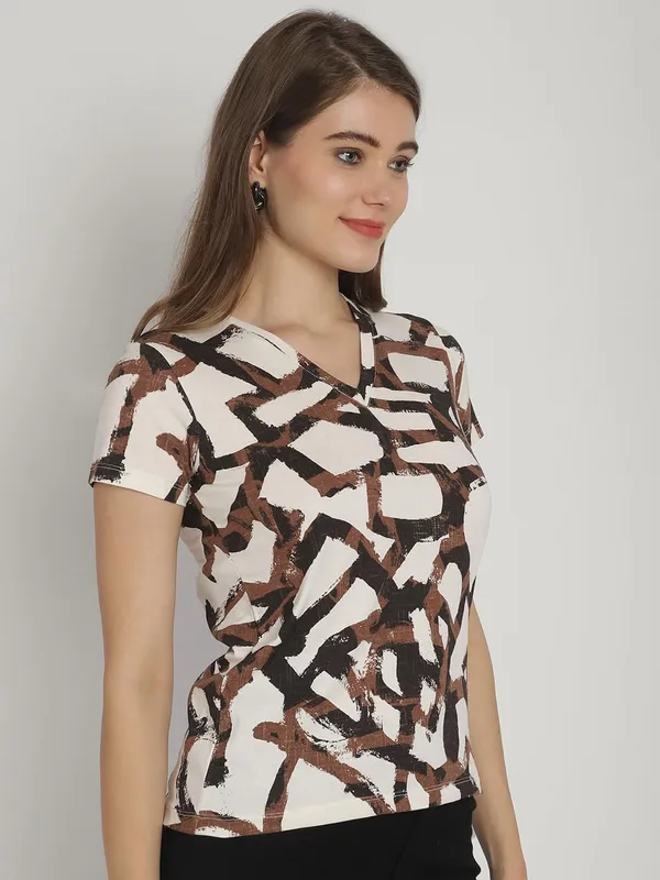 Dressitude-Cream-T-Shirt