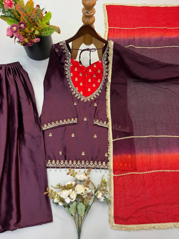 Purple_Silk_Satin_Embroidered_Flared_Anarkali_Suit_Set_For_Women