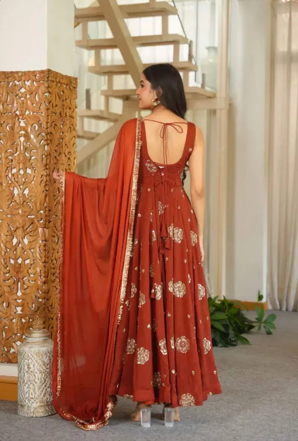 Rust_Satin_Silk_Sleeveless_Embellished_Anarkali_Suit_Set_For_Women