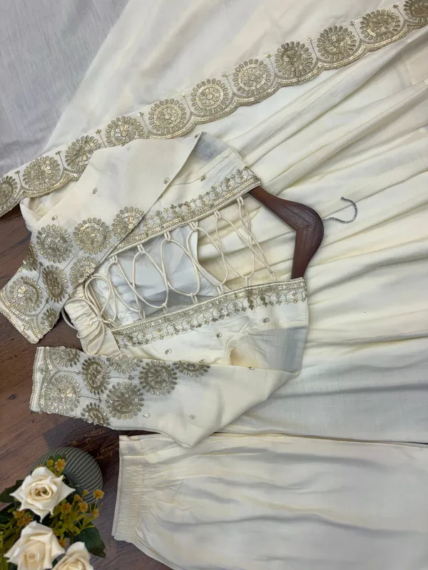 Ivory_Silk_Satin_Flared_Embroidered_Anarkali_Suit_Set_For_Women