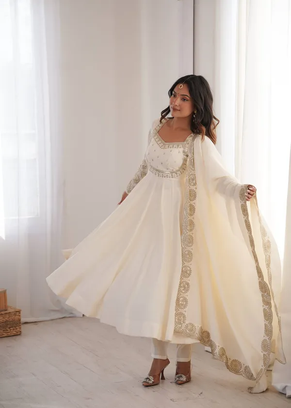Ivory_Silk_Satin_Flared_Embroidered_Anarkali_Suit_Set_For_Women