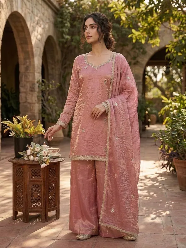 Pink_Satin_Silk_Straight_Embroidered_Kurta_Palazzo_Set_For_Women