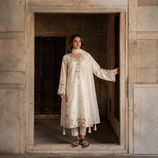 Off_White_Satin_Silk_Straight_Embroidered_Kurta_Set_For_Women