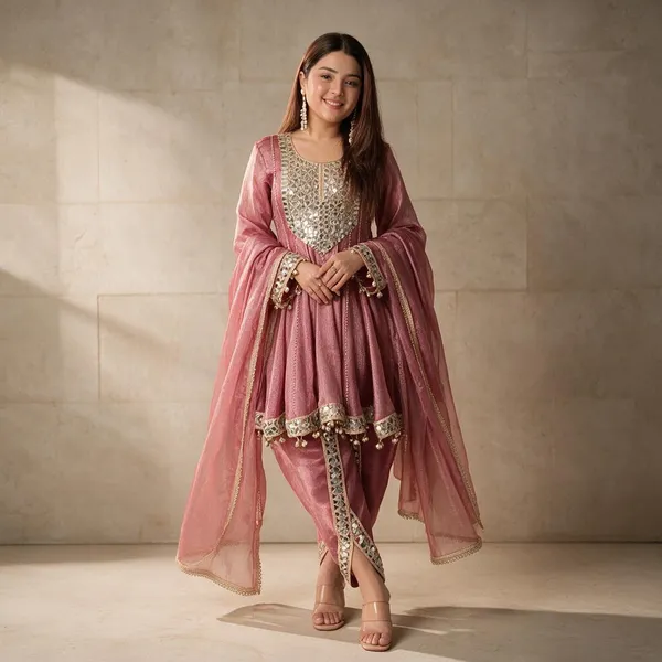 Pink_Satin_Silk_Embroidered_Anarkali_Suit_Set_For_Women