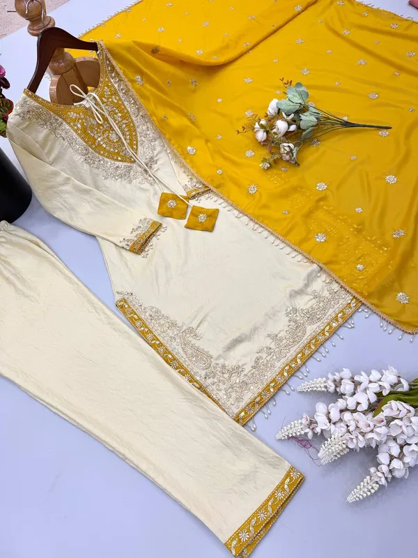 Cream_Satin_Silk_Straight_Embroidered_Kurta_Set_For_Women
