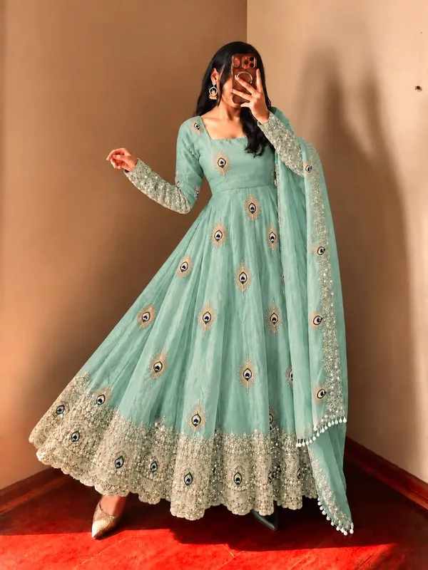 Sky_Blue_Satin_Silk_Flared_Embroidered_Anarkali_Suit_Set_For_Women