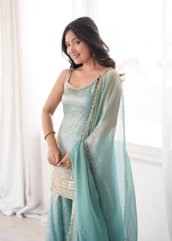 Sky_Blue_Satin_Silk_Sleeveless_Embellished_Sharara_Set_For_Women