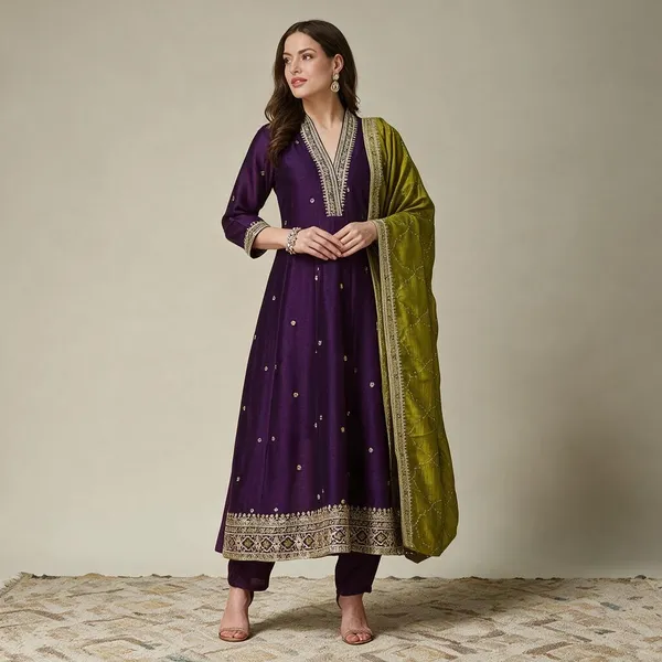 Purple_Cotton_Blend_Straight_Embroidered_Kurta_Set_For_Women