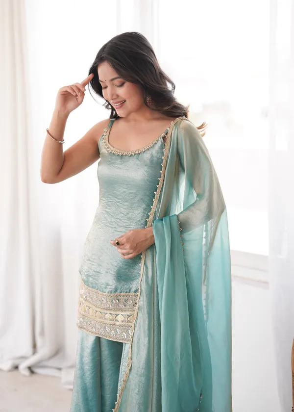 Sky_Blue_Satin_Silk_Sleeveless_Embellished_Sharara_Set_For_Women