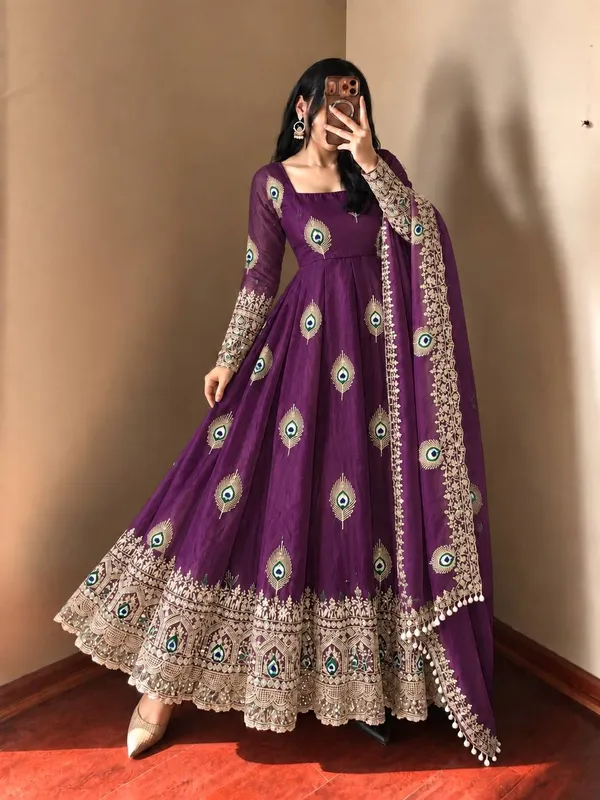 Violet_Satin_Silk_Printed_Flared_Anarkali_Suit_Set_For_Women