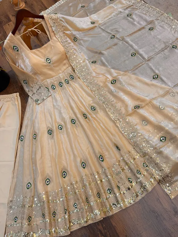 Cream_Satin_Silk_Flared_Embroidered_Anarkali_Suit_Set_For_Women