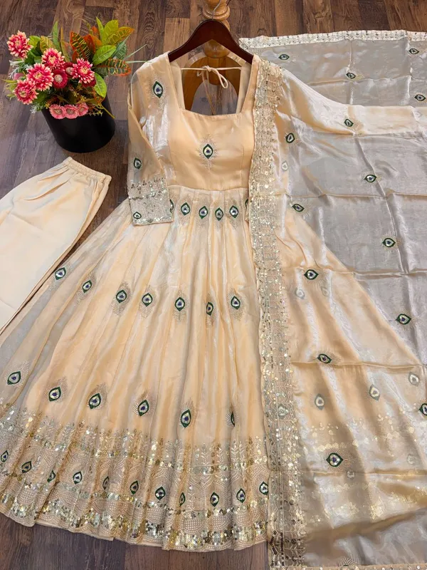 Cream_Satin_Silk_Flared_Embroidered_Anarkali_Suit_Set_For_Women