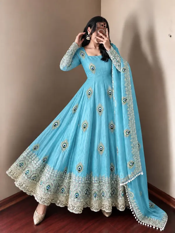 Sky_Blue_Satin_Silk_Flared_Embroidered_Anarkali_Suit_Set_For_Women