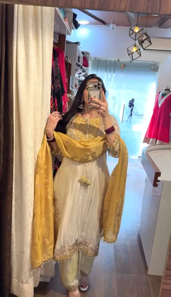 Cream_Satin_Silk_Straight_Embroidered_Kurta_Set_For_Women