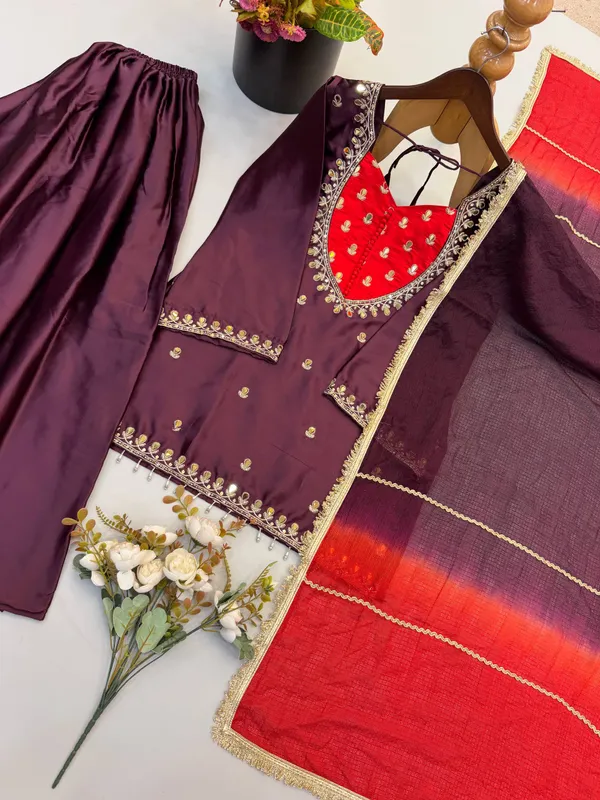 Purple_Silk_Satin_Embroidered_Flared_Anarkali_Suit_Set_For_Women