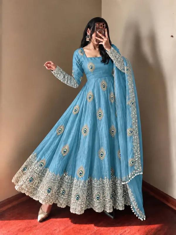 Sky_Blue_Satin_Silk_Flared_Embroidered_Anarkali_Suit_Set_For_Women