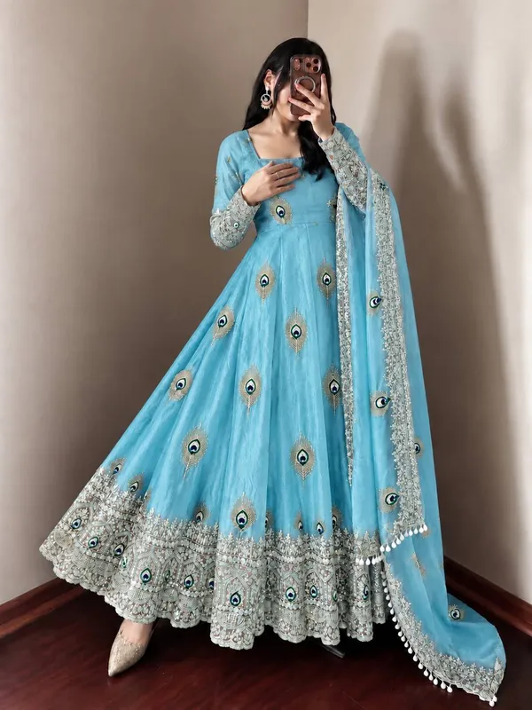 Sky_Blue_Satin_Silk_Flared_Embroidered_Anarkali_Suit_Set_For_Women