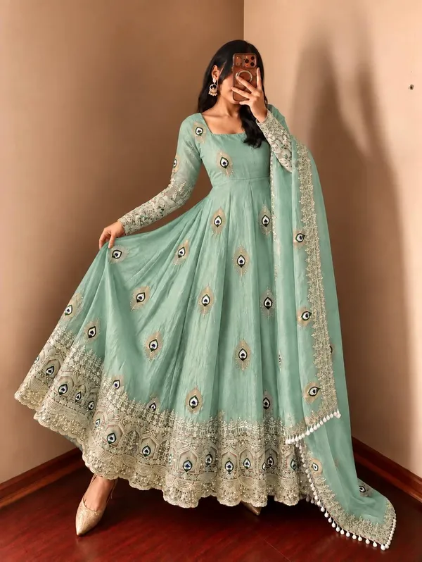 Sky_Blue_Satin_Silk_Flared_Embroidered_Anarkali_Suit_Set_For_Women