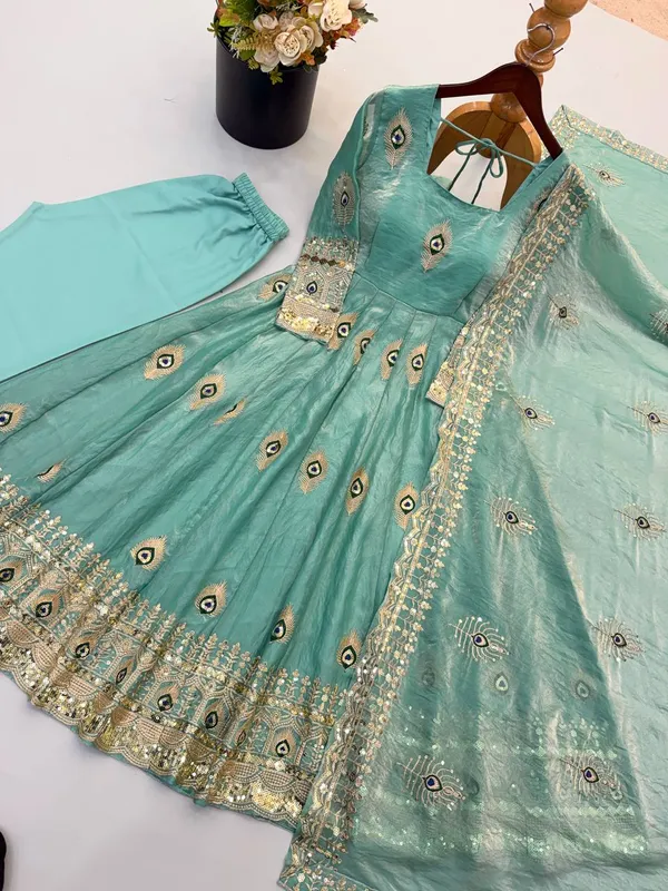 Sky_Blue_Satin_Silk_Flared_Embroidered_Anarkali_Suit_Set_For_Women