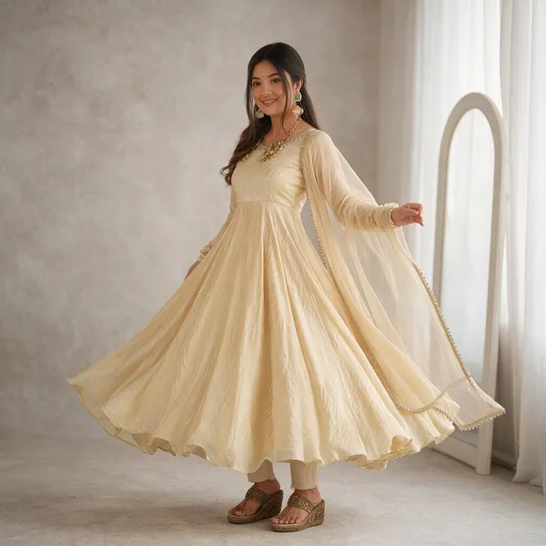 Cream_Satin_Silk_Flared_Embellished_Anarkali_Suit_Set_For_Women