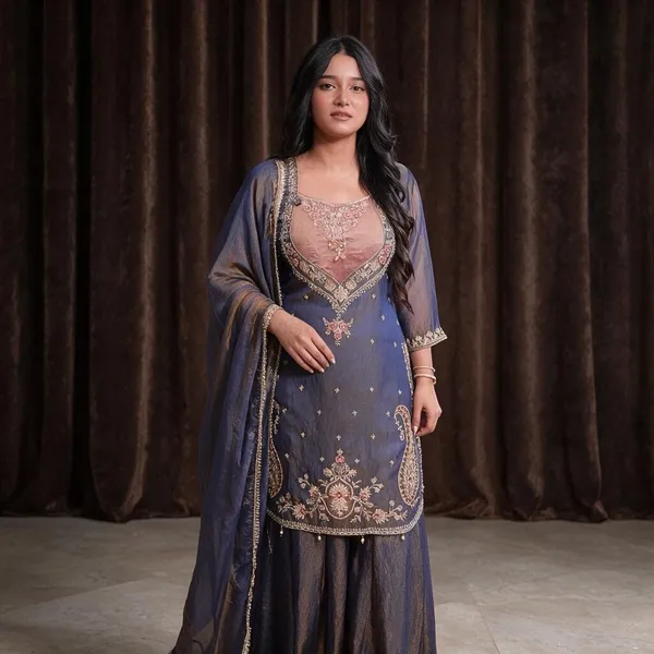 Purple_Satin_Silk_Straight_Embroidered_Suit_Set_For_Women