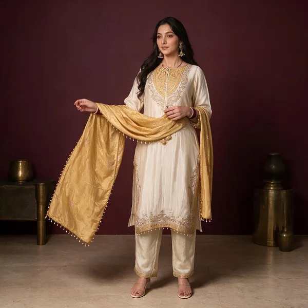 Cream_Satin_Silk_Straight_Embroidered_Kurta_Set_For_Women