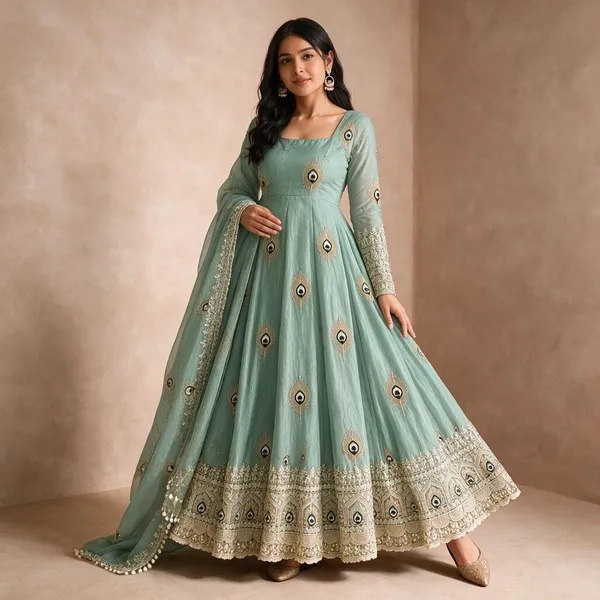 Sky_Blue_Satin_Silk_Flared_Embroidered_Anarkali_Suit_Set_For_Women
