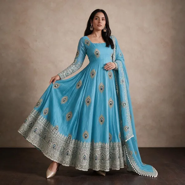 Sky_Blue_Satin_Silk_Flared_Embroidered_Anarkali_Suit_Set_For_Women