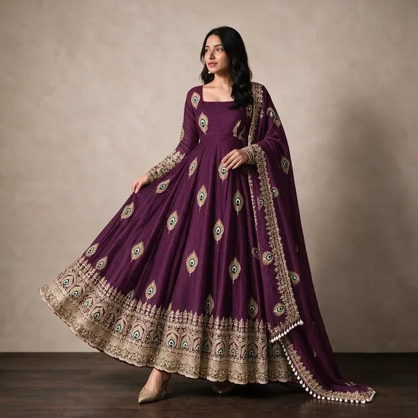 Violet_Satin_Silk_Printed_Flared_Anarkali_Suit_Set_For_Women
