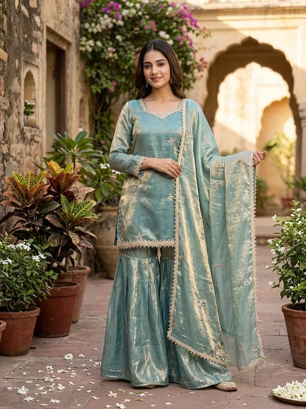 Sky_Blue_Satin_Silk_Straight_Embroidered_Sharara_Suit_Set_For_Women