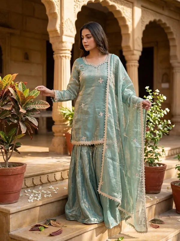 Sky_Blue_Satin_Silk_Straight_Embroidered_Sharara_Suit_Set_For_Women