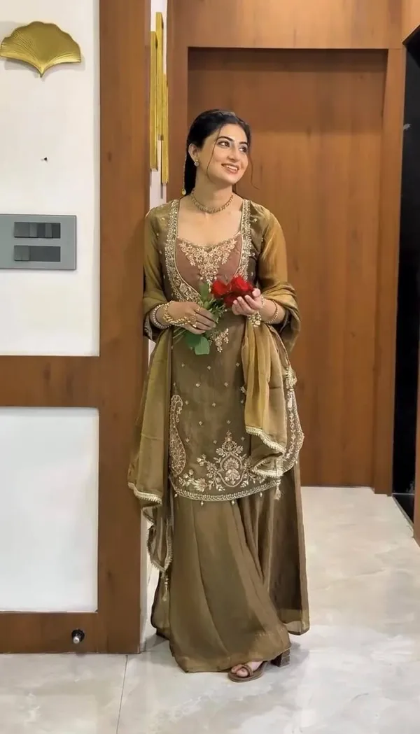 Olive_Green_Satin_Silk_Embroidered_Kurta_Pant_Dupatta_Set_For_Women